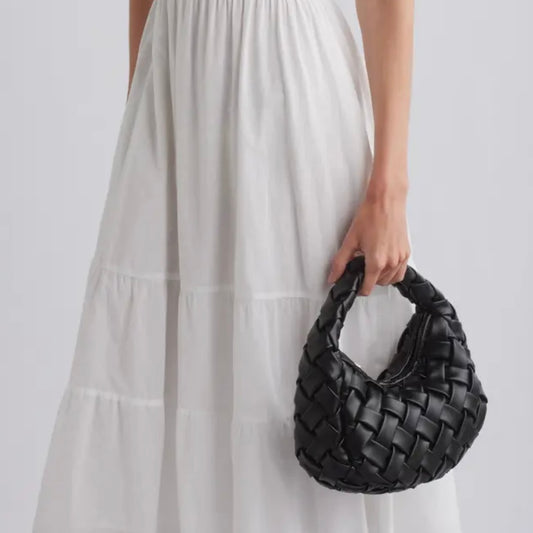 Faux Leather Woven Shoulder Bag | URBAN EXPRESSIONS HANDBAGS