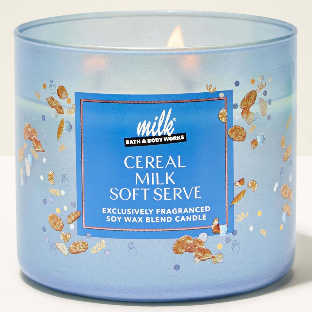 Cereal Milk Soft Serve Vela 3 Mechas | Bath & Body Works