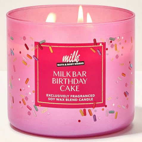 Milk Bar Birthday Cake Vela 3 Mechas | Bath & Body Works