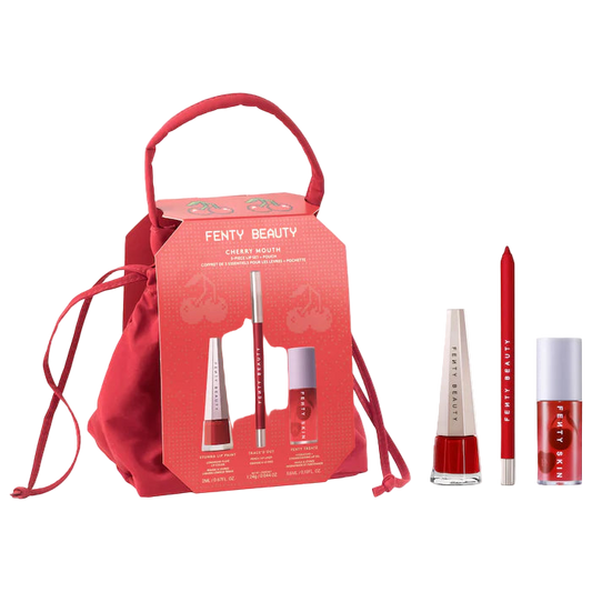 Cherry Mouth 3-Piece Lip Set + Pouch | Fenty Beauty