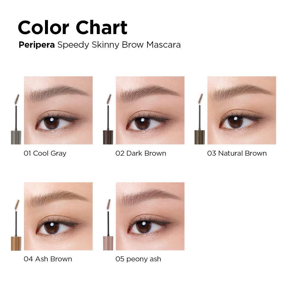 02 Dark Brown Skinny Speedy Brow Mascara | peripera